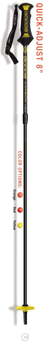 Goode Quick-Adjust 8" Carbon Fiber Ski Poles